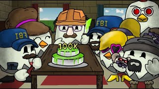 🎂ИГРЫ С ПОДПИСЧИКАМИ В ЧИКЕН ГАН! ОТМЕЧАЕМ 100к на КАНАЛЕ! CHICKEN GUN!🎂