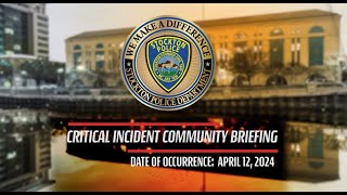 Officer-Involved Critical Incident April 12, 2024