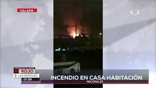 Se registró un incendio en una casa habitación en Xalapa