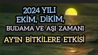 Ay takvimi, Yeni ve Eski ay Ekim dikim Aşı, Hasat, endemik bitkiler, kurutmalık turşu günleri