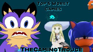 Top 5 Worst Games -Finding my Soul- (TheGamingTrouge)