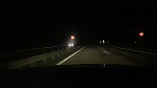 185 Kilometers at Motorway Highway Autobahn Germany Night Drive #germany #autobahn #highway #night