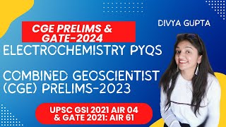 Electrochemistry | 2023PYQs | Combined Geoscientist Prelims | GATE | 2024 | UPSC #gate2024 #gsi