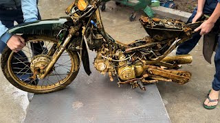 40 Years Old and Broken MOTOCYCLE Gets New Life Part 1