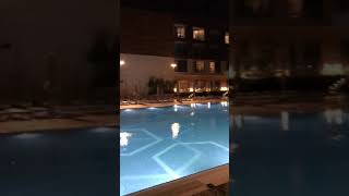 Crowne Plaza Florya Istanbul pool at night #istanbul #turkey