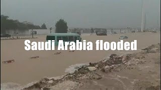 There has been a climate explosion in Saudi Arabia: flooding hail climate change.