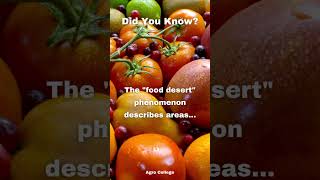 Agro College | The "food desert" phenomenon describes areas          #shorts #food #desert