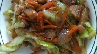 Stir Fry Cabbage with Oyster Sauce/Repolyo Guisado