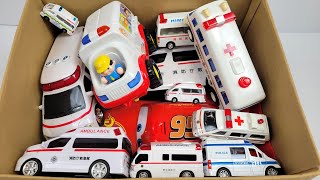 救急車（ミニカー）を坂道で走らせてみた！緊急走行テスト！サイレンあり☆ I tried running a toy ambulances! Slope driving test with sirens