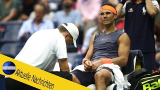 US Open: Rafael Nadal gibt verletzt auf, Juan Martin del Potro steht im Finale