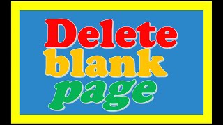 How To Delete Blank Page On Microsoft Word-Blank Page-Blank Page On MS Word