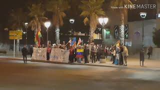 Protesto na Espanha em apoio à Evo Morales!