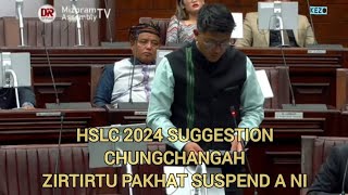 HSLC Question Buaina - Zirtirtu pakhat suspend a ni ta nge nge e