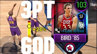 3 point GOD. 103 comeback Larry Bird gameplay. NBA live mobile 20 | Jo and Ty bro vids