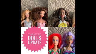 Thrifted dolls update after the clean-up mid-June 2021