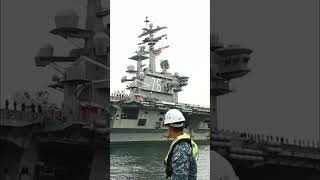 Aircraft carrier USS Gerald R. Ford docks in the Philippines #aircraftcarrier #aircraft #carrier