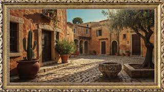 Warm Mediterranean Summer | TV Art Screensaver | 8 Hours Framed Painting | TV Wallpaper | 4K