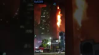 Enorme incendio envuelve un edificio de 33pisos en Ulsan, Corea del Sur   9oct