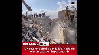 Desitdown News (UN says one child a day killed in Israel’s war on Lebanon in past)