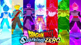 Dragon Ball Sparking Zero - All Ki Charge Animations / Aura's (4K 60FPS)