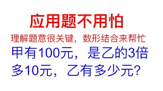 遇到应用题不用怕，审题很重要，数形结合帮我们理清思路，培优的应用题相信你也做出来