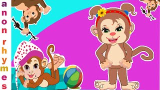 Nursery Rhymes & Kids Songs | Monkey Finger Family | Finger Family Song For Babies | Kindergarten