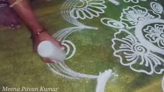 Easy Freehand Rangoli design// festival rangoli// Easy rangoli