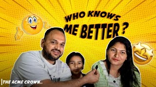 Who knows me better challenge I Wife vs Daughter I #whoknowsmebetter #whoknowsmebest #familygames