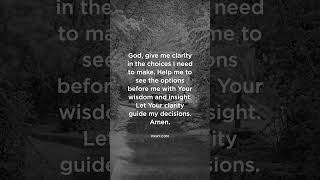 Daily Prayer - Prayer for  Clarity in Decisions #motivation #prayer #christianmotivation