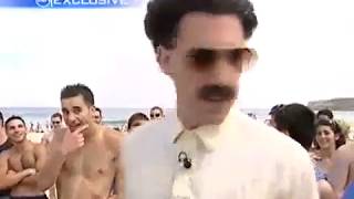 Borat in Australia Beach