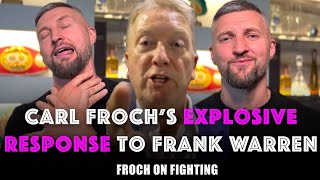 “Bricktop the atmosphere is DREADFUL.” Froch fires back at Frank Warren