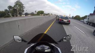 BIKER HELPS CHP OFFICER