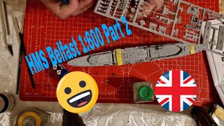 Airfix HMS Belfast 1:600 scale Part 2.