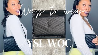 Ways to wear YSL Medium Monogram Matelasse Wallet on Chain