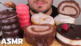 ASMR CHOCOLATE DESSERT MUKBANG | Chocolate Cake, Marshmallow Puff, Chocolate Roll, Cheesecake