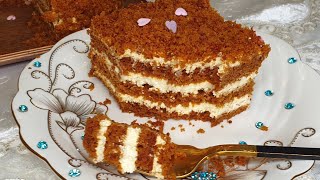 ТОРТ МЕДОВИК 😇 ТАЕТ ВО РТУ! САМЫЙ ЛУЧШИЙ РЕЦЕПТ МЕДОВИКА🍯Eng oson og'izda eriydigan asalli tort