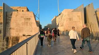 Walking in Valletta, historic capital of Malta, along Republic Street [4K]