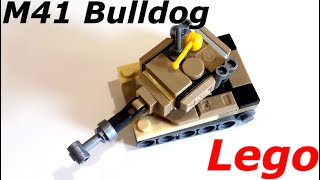 Лего мини танк M41 WALKER BULLDOG (самоделка из лего)