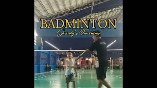 Badminton Lesson of our Jacoby.. First timer...5 year old boy