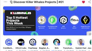 PAW Chain on discover killer whales projects hosted by CMC Live