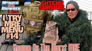 I TRY THE WORST MILITARY MRE MENU #14 CREAMY SPINACH FETTUCCINE SHTF SURVIVAL 101 MEALS READY TO EAT