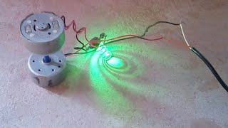 Dc two Motor generator Energy LED||Awesome motor amazing Lights||Dc Motor