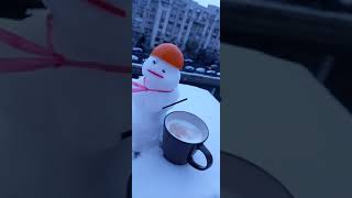 I was think come spring🤣🤣🤣Cofe time with snow man!🤣☕😉☃️