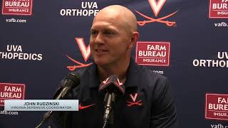 Virginia DC John Rudzinski on the 'Hoos best defensive performance of the season