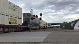 BNSF 6173 Leads 3 Locomotive Z Train Towards Hawley MN w/ BNSF 2256 And 1521 In The Backround