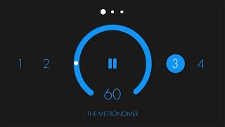 60 BPM 3/4 Modern Metronome | 1 Hour Metronome 60 BPM