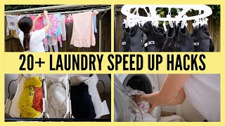 How To Do Laundry FASTER - 20+ Laundry HACKS!