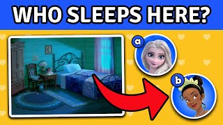 Guess which DISNEY PRINCESS Sleeps in this Room | Only 1% Can Get All Correct