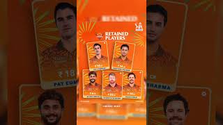 SRH IPL player retention #srh #ipl2025 #cricket #sunrisershyderabad #shortfeed