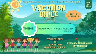 VBS 2024 | Day - 5 | Afternoon Session | 30-04-2024 | Berachah Prayer House Hayathnagar